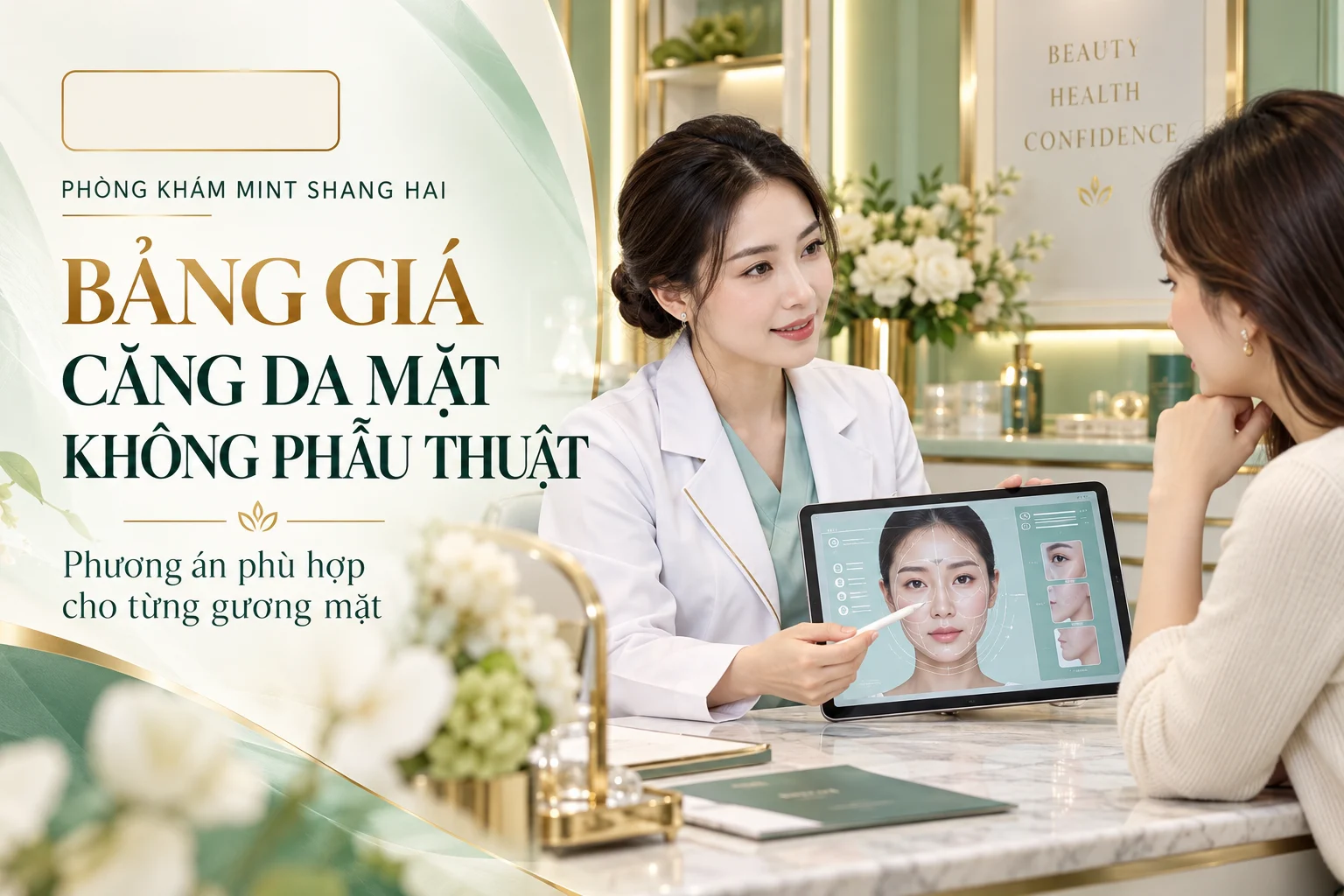 Bảng giá căng da mặt không phẫu thuật: chuẩn bị và chi phí đi kèm.