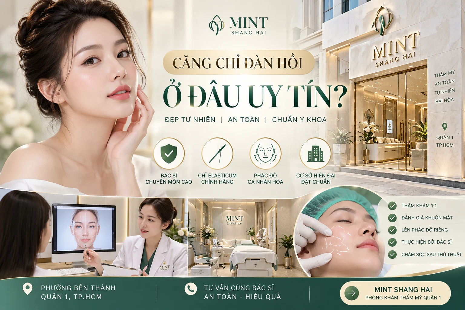 Căng chỉ đàn hồi ở đâu uy tín: kiểm tra các khoản chi phí.
