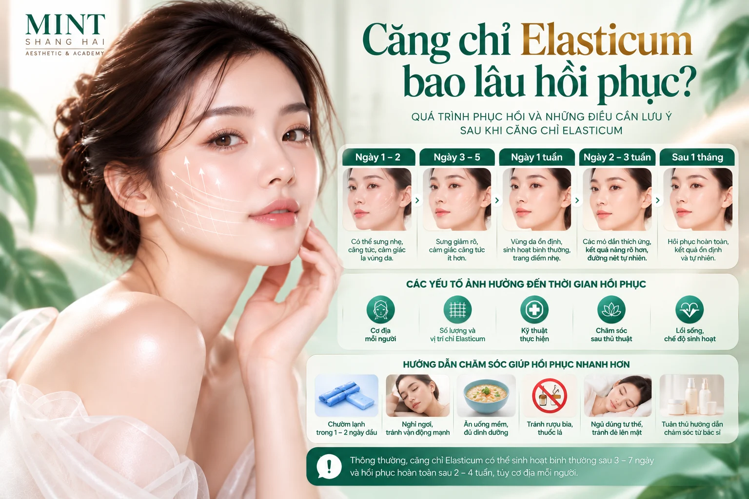 Căng chỉ Elasticum bao lâu hồi phục: ba mốc cần phân biệt.