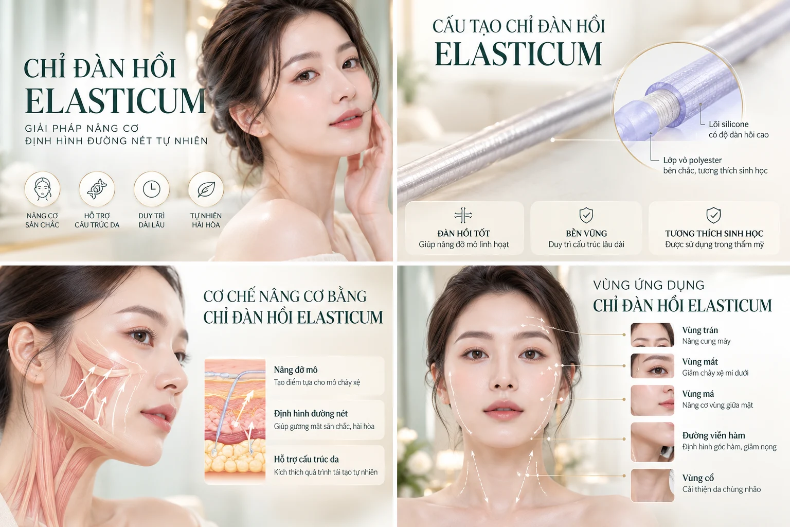 Chỉ đàn hồi có phù hợp với da mặt chảy xệ không?