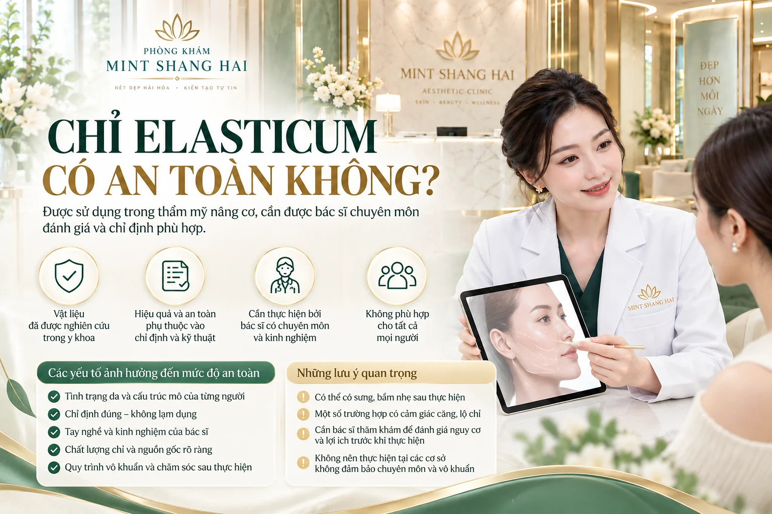 Chỉ Elasticum có an toàn không: đặc tính vật liệu.
