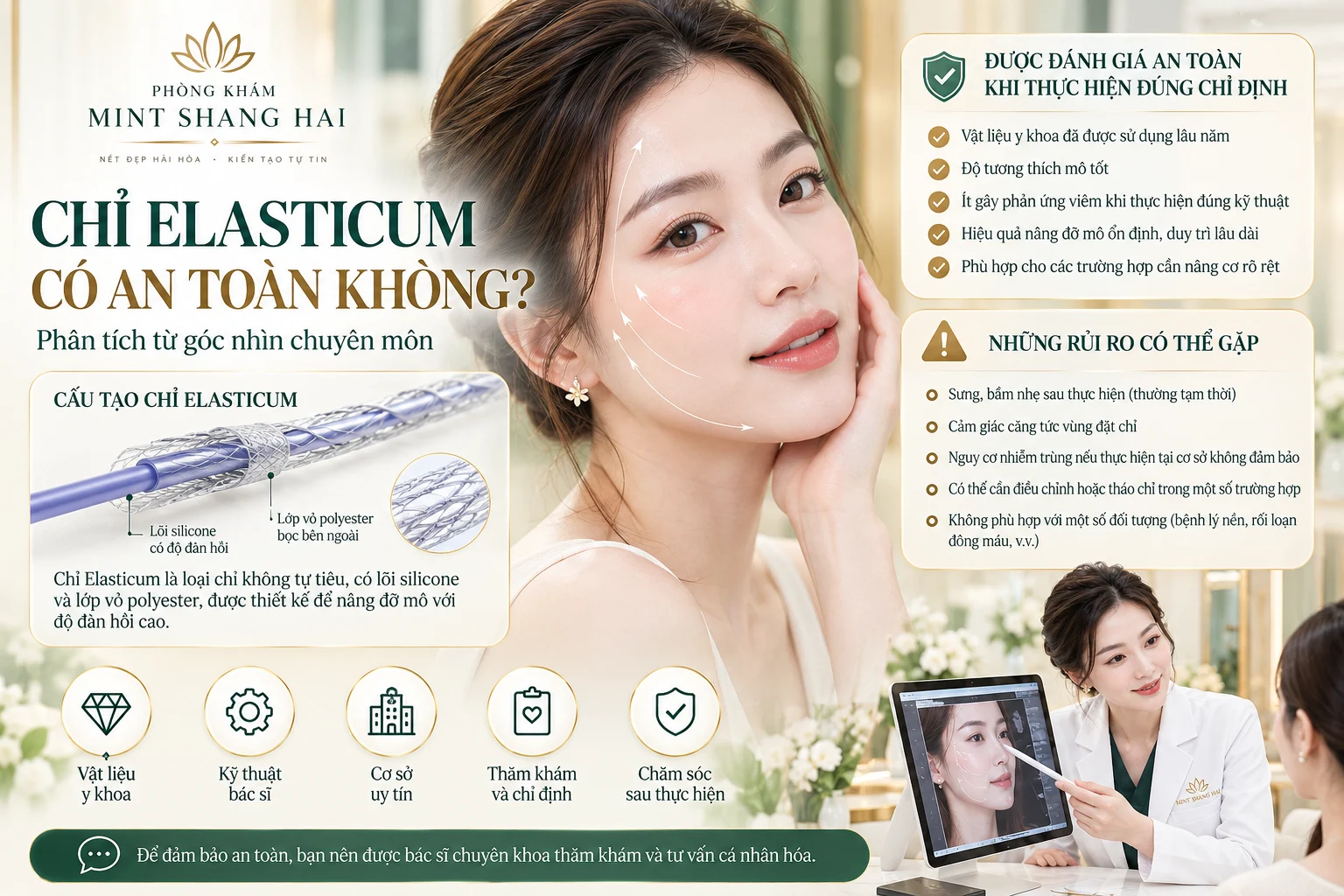Chỉ Elasticum có an toàn không: sàng lọc trước thực hiện.