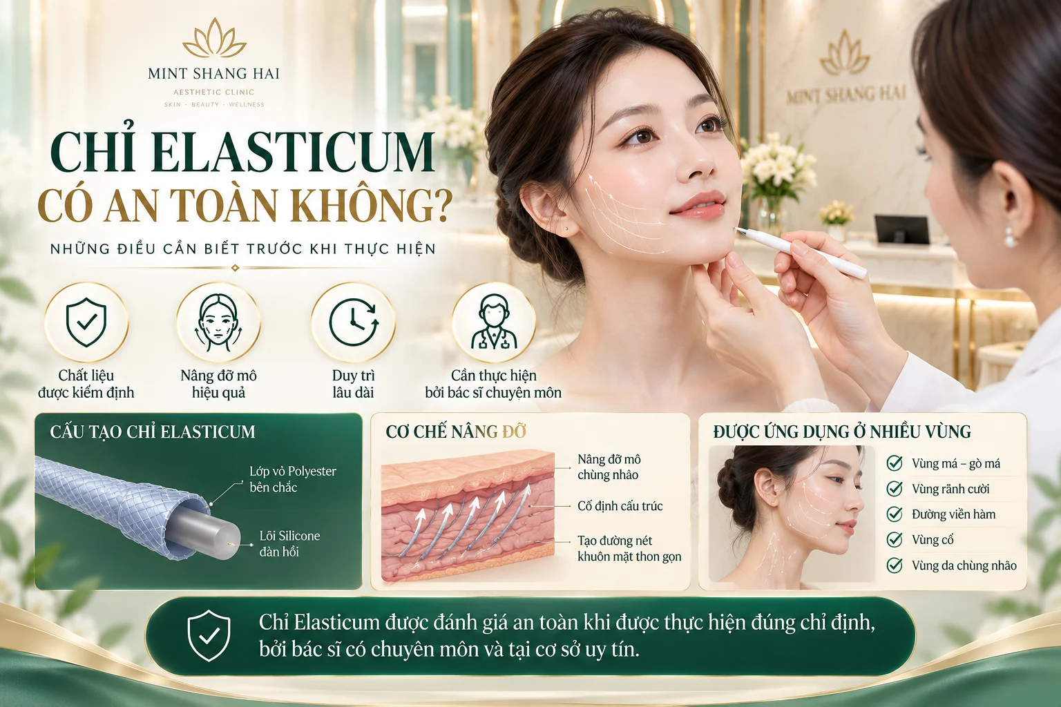 Chỉ Elasticum có an toàn không: dấu hiệu cần tiếp nhận.