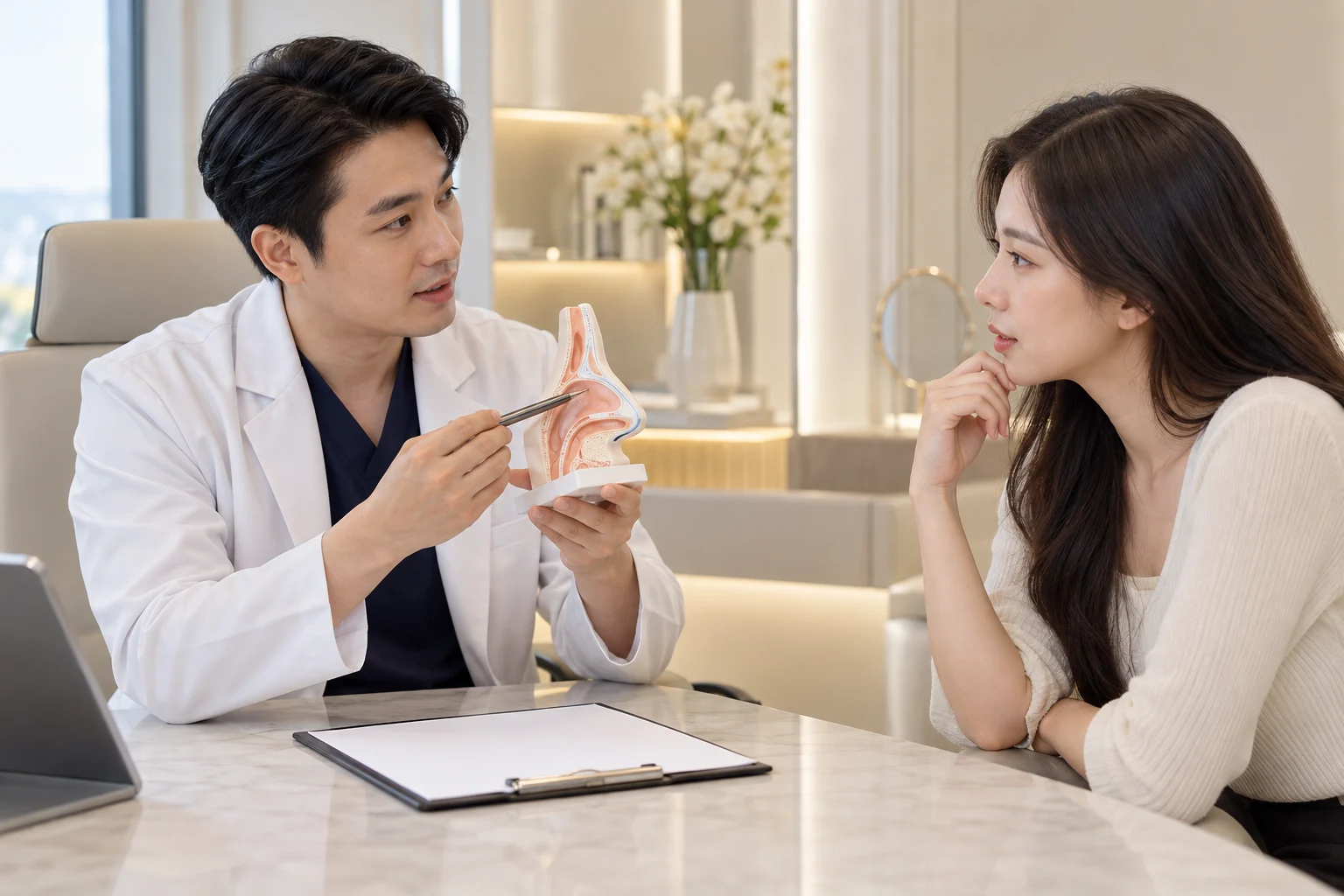 Mint Shanghai nâng mũi cấu trúc - trao đổi nhu cầu và tiền sử can thiệp mũi