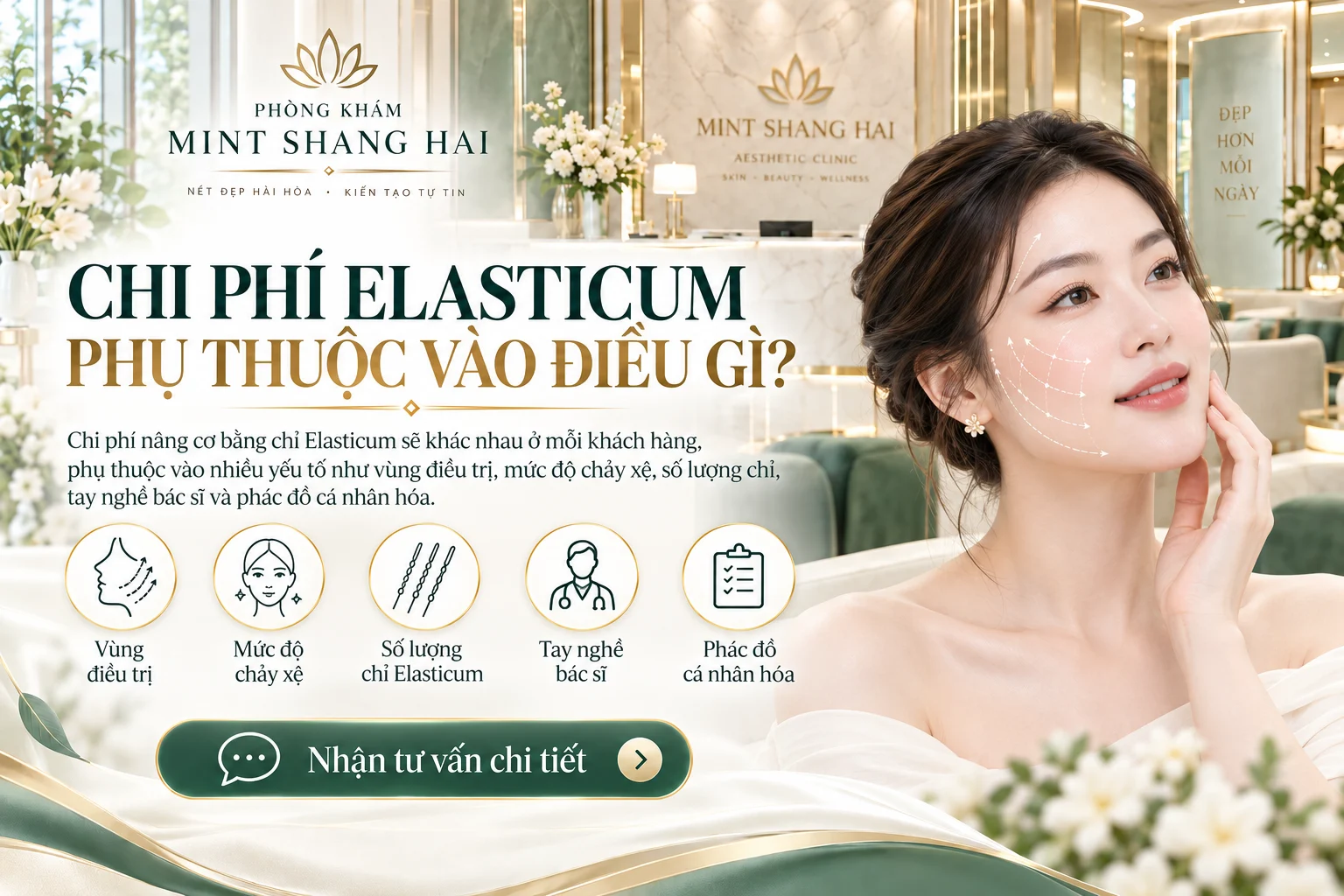 Nâng cơ bằng chỉ Elasticum giá bao nhiêu: chăm sóc và tái khám.