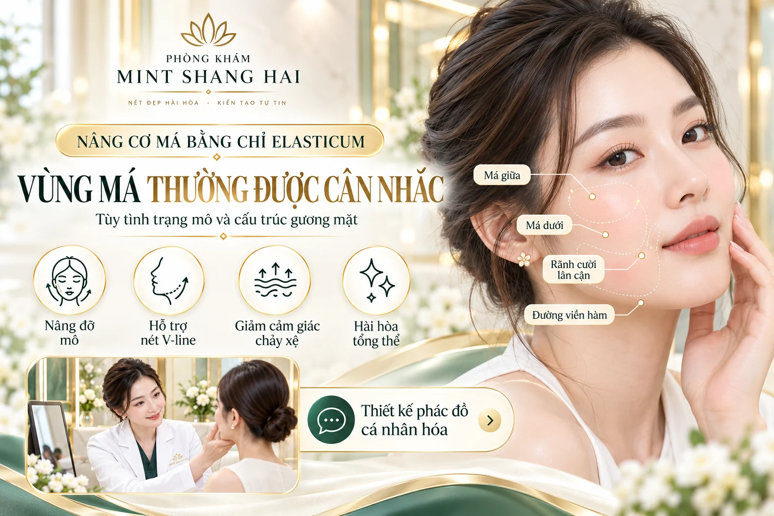 Nâng cơ má bằng chỉ Elasticum: làm rõ kỳ vọng cá nhân.