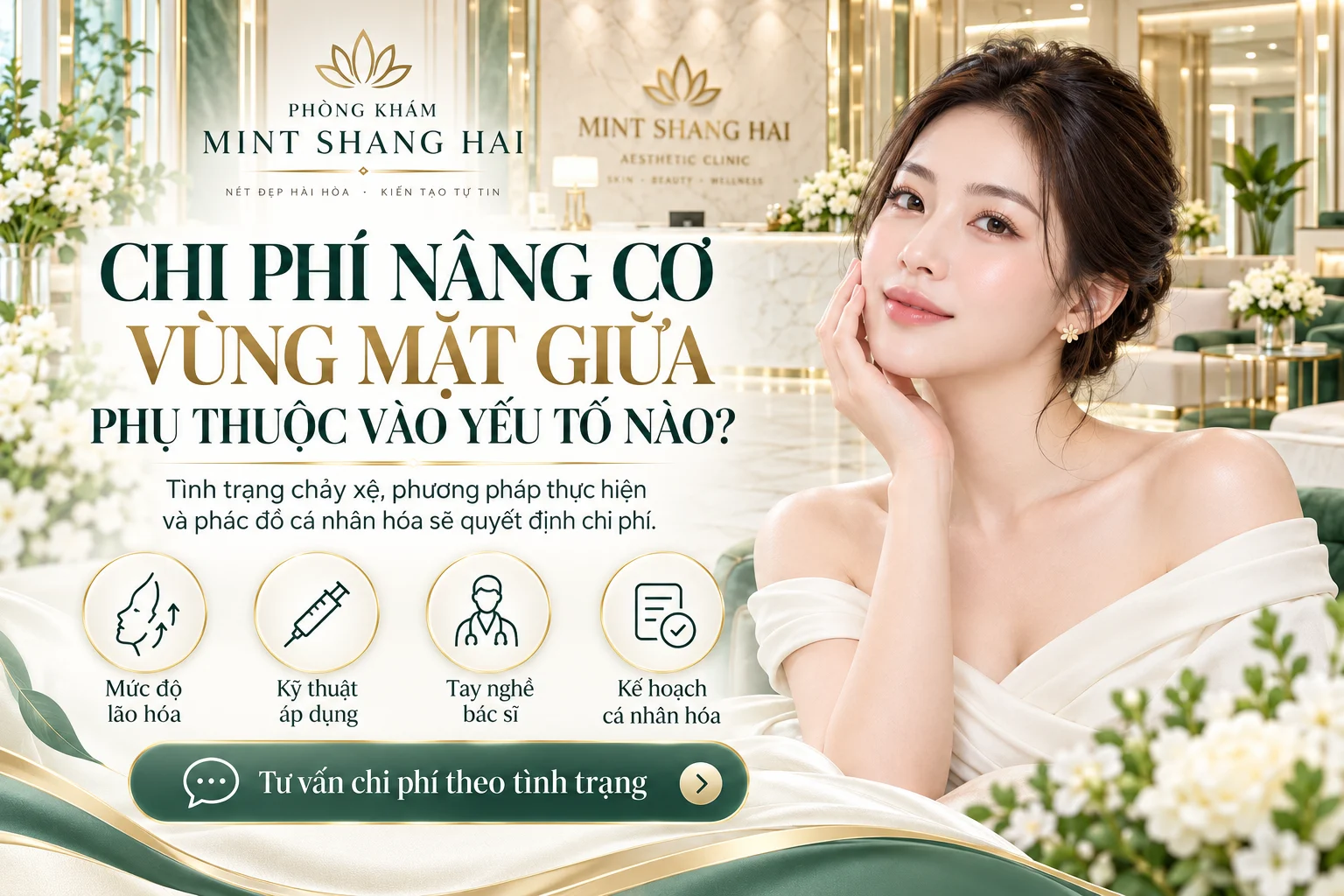 Nâng cơ vùng mặt giữa giá bao nhiêu: thanh toán và đặt cọc.