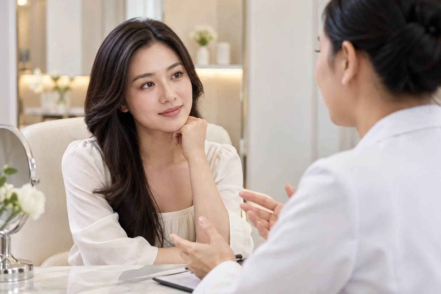 Phòng khám Mint Shang Hai tư vấn nhu cầu thẩm mỹ vùng mặt