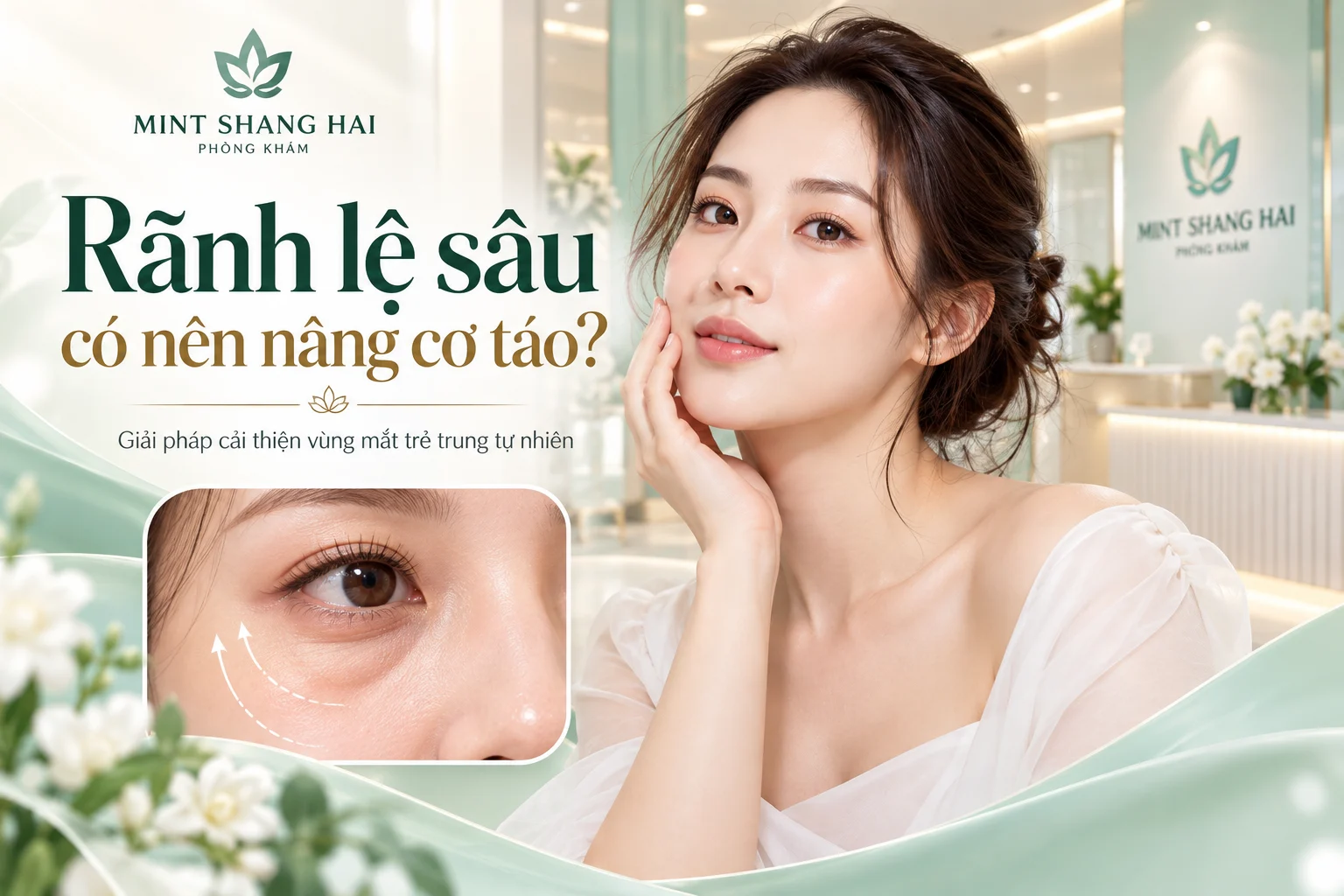Rãnh lệ sâu có nên nâng cơ táo cần được đánh giá theo nguyên nhân dưới mắt và vùng má.
